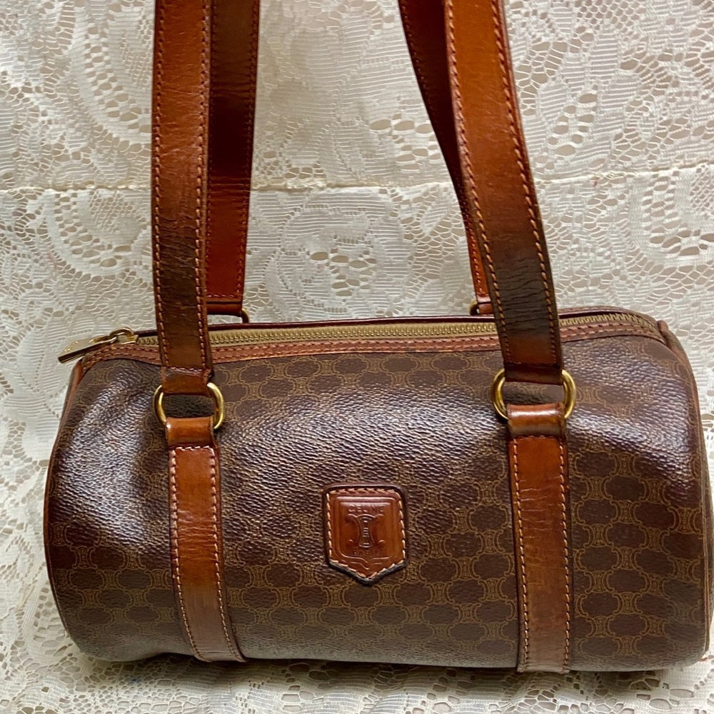 Celine, Brown Macadam Papillon -Speedy Style Handbag