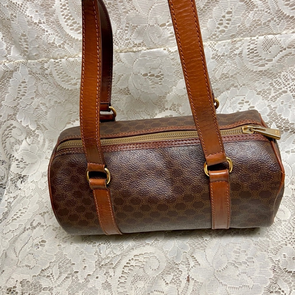 Celine, Brown Macadam Papillon -Speedy Style Handbag
