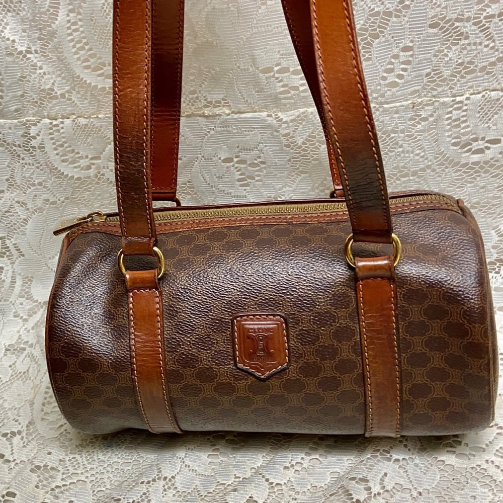 Celine, Brown Macadam Papillon -Speedy Style Handbag