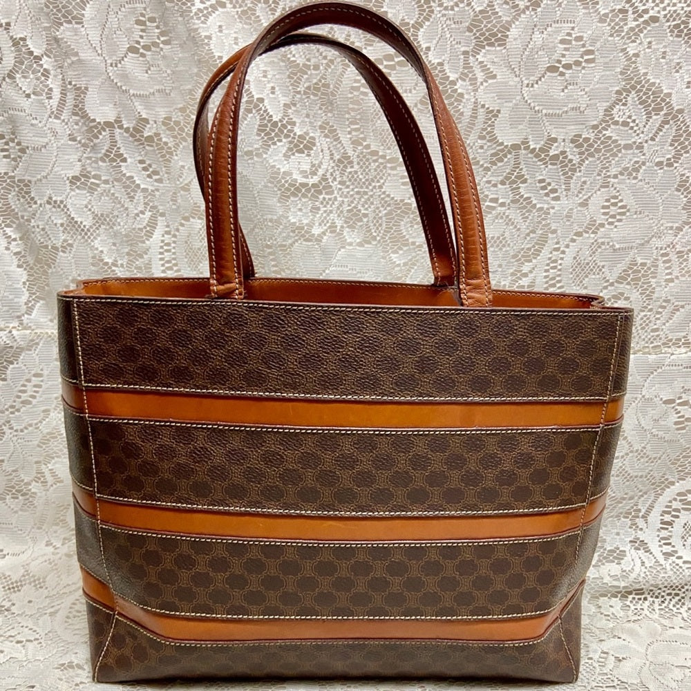 Celine Brown Macadam Handbag 10in x 12in x 4.5in (GM)