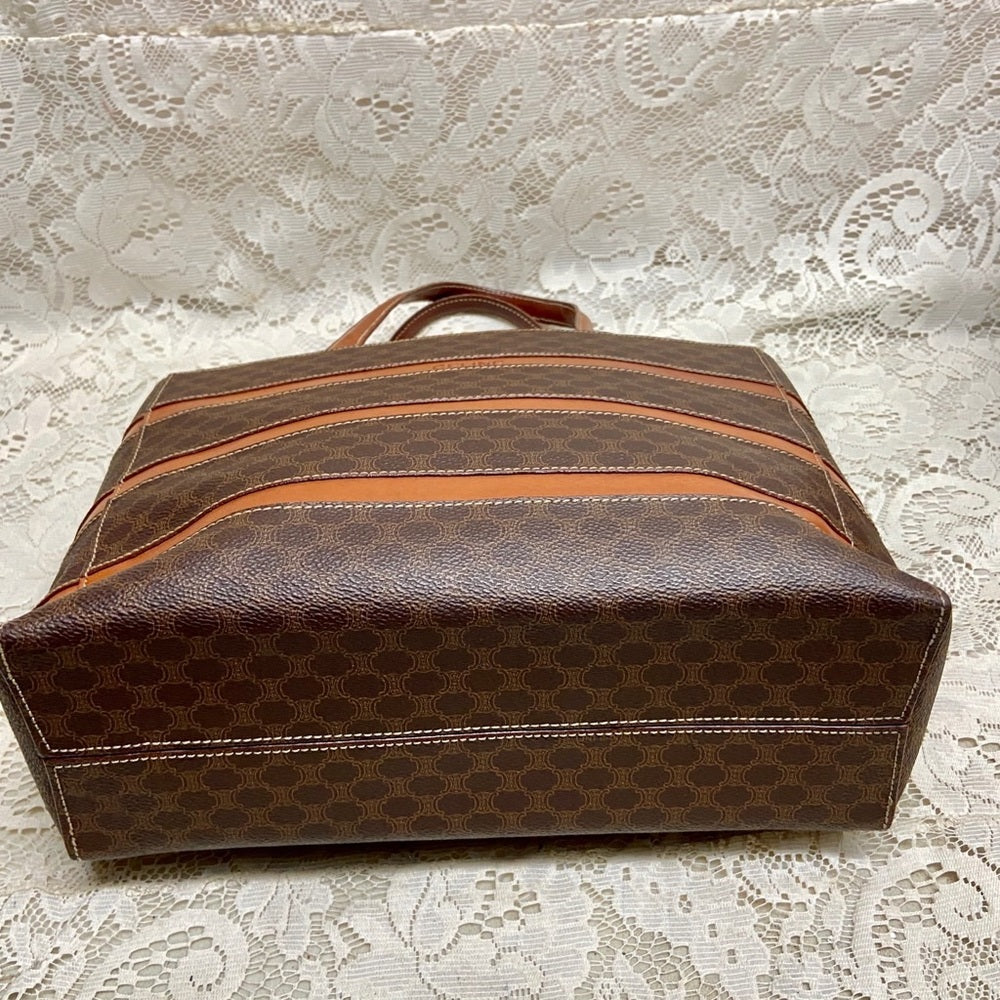 Celine Brown Macadam Handbag 10in x 12in x 4.5in (GM)