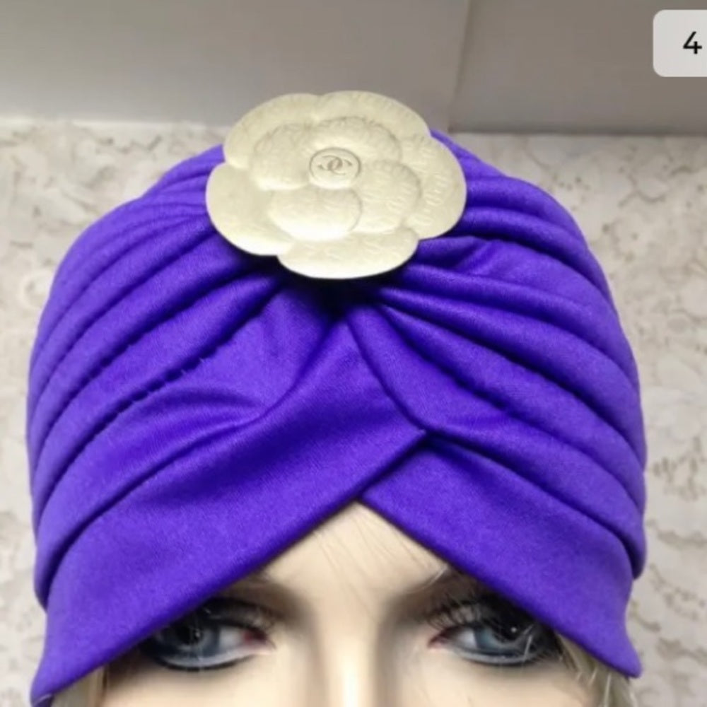 Fabulous Purple Cloche, Turban, Flapper Style Hat