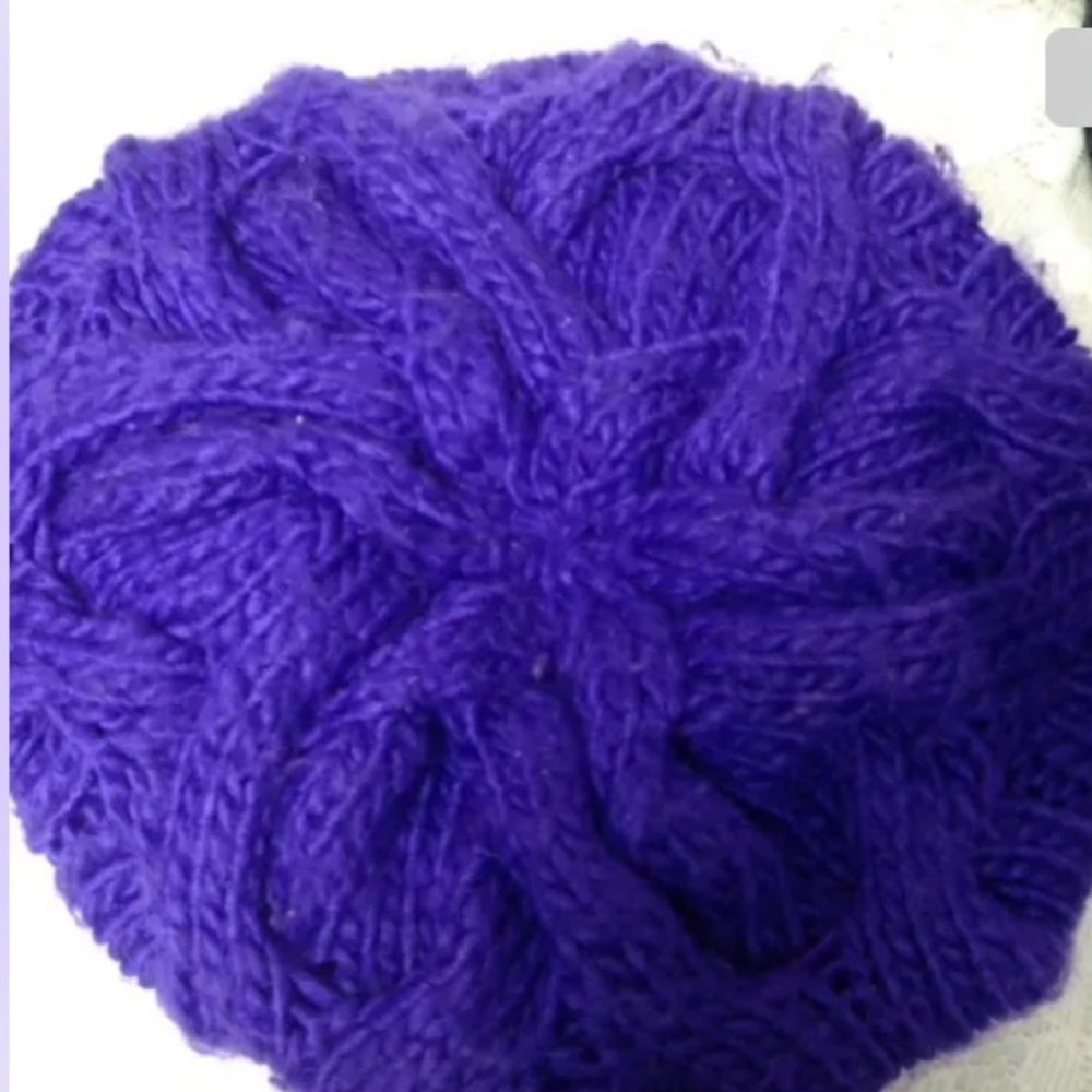 Beautiful, Fits All, Aerospostale Purple Knitted Hat and Matching Scarf Set