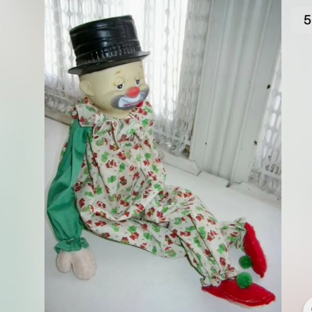 1950-60s Pair of Beautiful 24” Decorative, Mantel Clowns