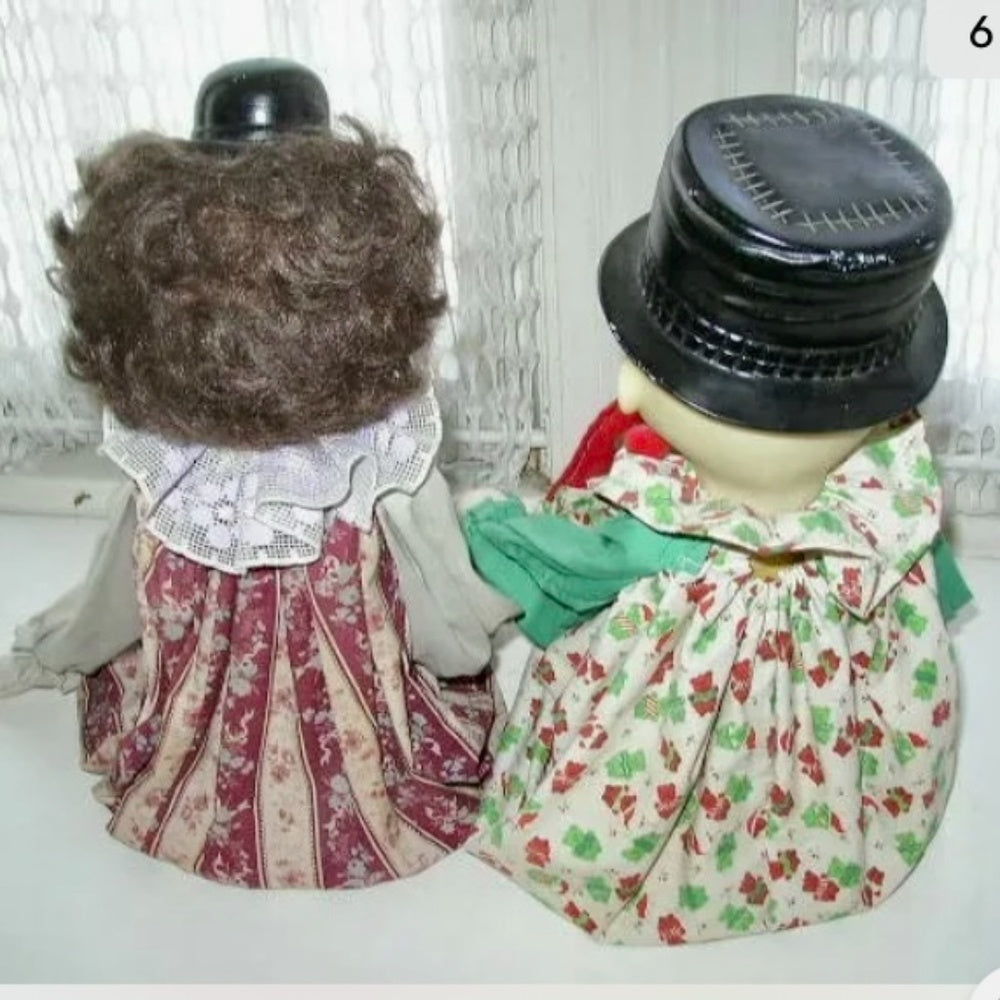 1950-60s Pair of Beautiful 24” Decorative, Mantel Clowns