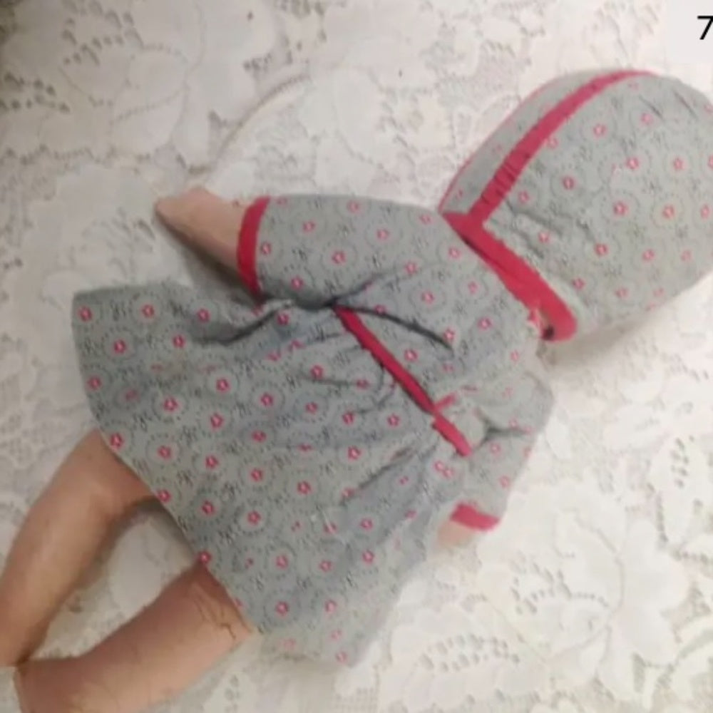 1930s 12-inch Composition Doll with Blue Dress