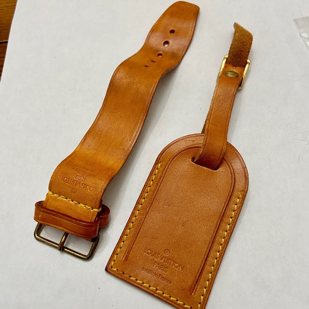 Louis Vuitton Luggage Name Tag and Strap-Bracelet Set (S)