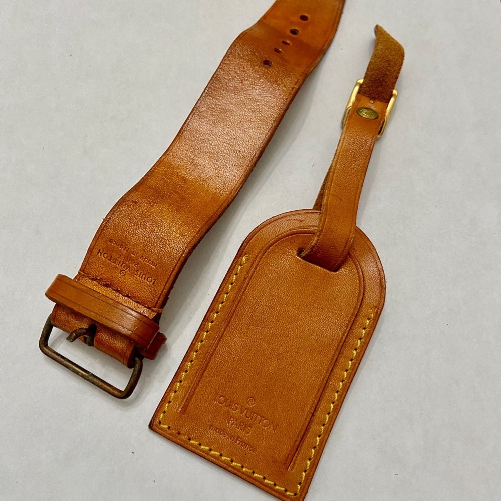 Louis Vuitton Luggage Name Tag and Strap-Bracelet Set (S)