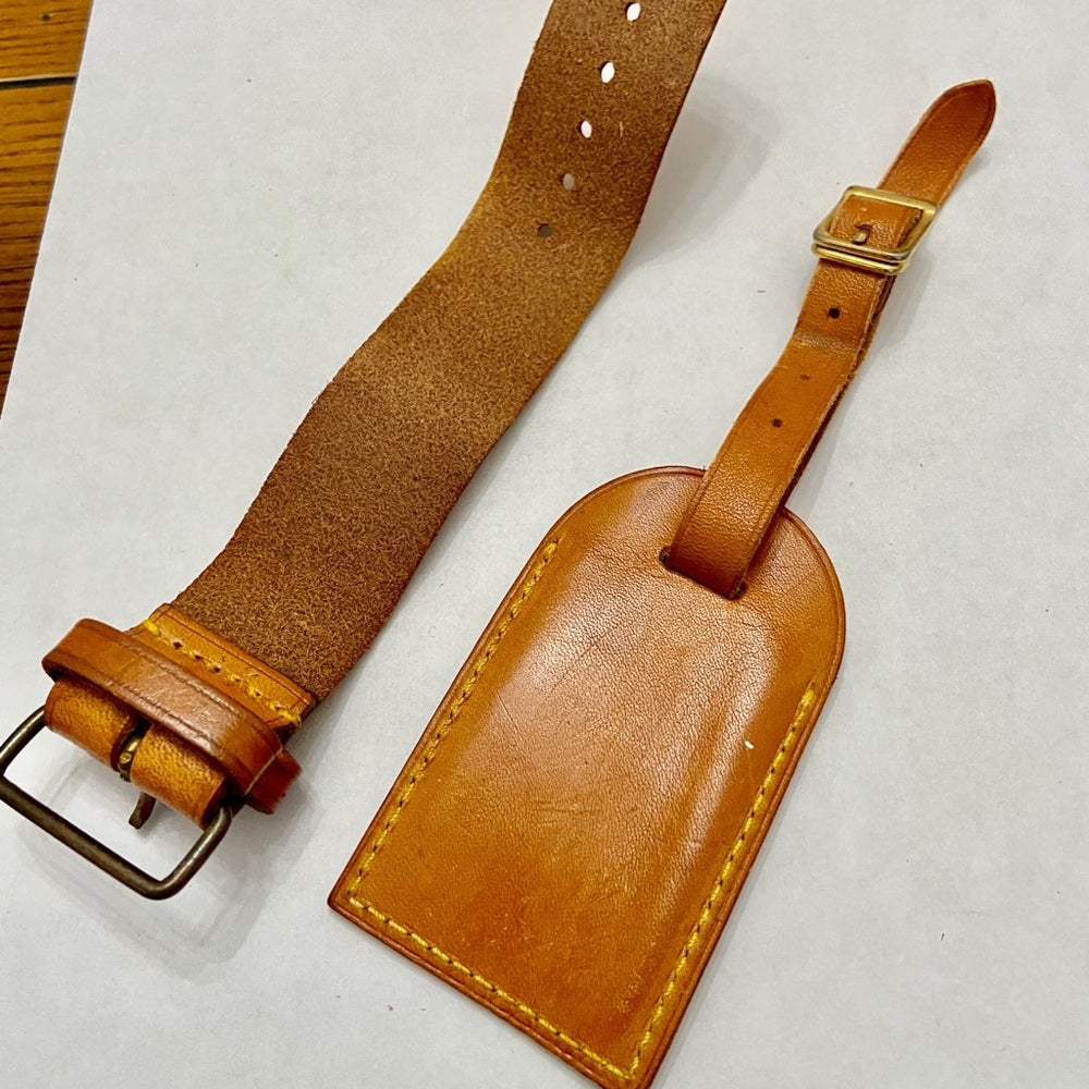 Louis Vuitton Luggage Name Tag and Strap-Bracelet Set (S)