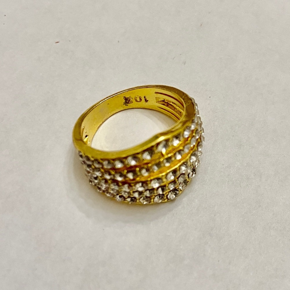 Faux Diamond or Cubic Zirconia 10kt Gold Filled Ring