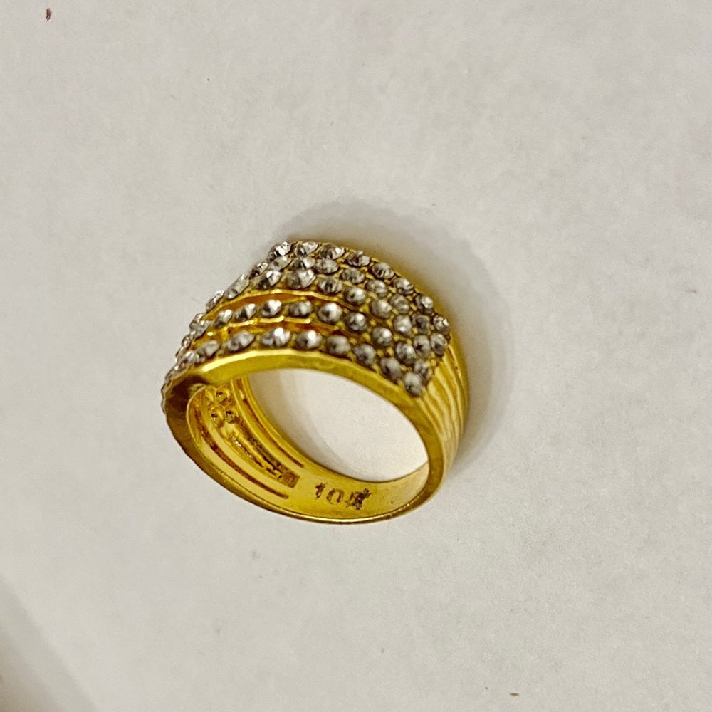 Faux Diamond or Cubic Zirconia 10kt Gold Filled Ring