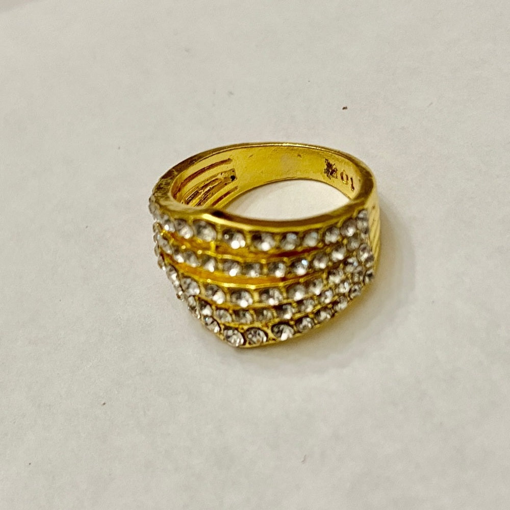 Faux Diamond or Cubic Zirconia 10kt Gold Filled Ring