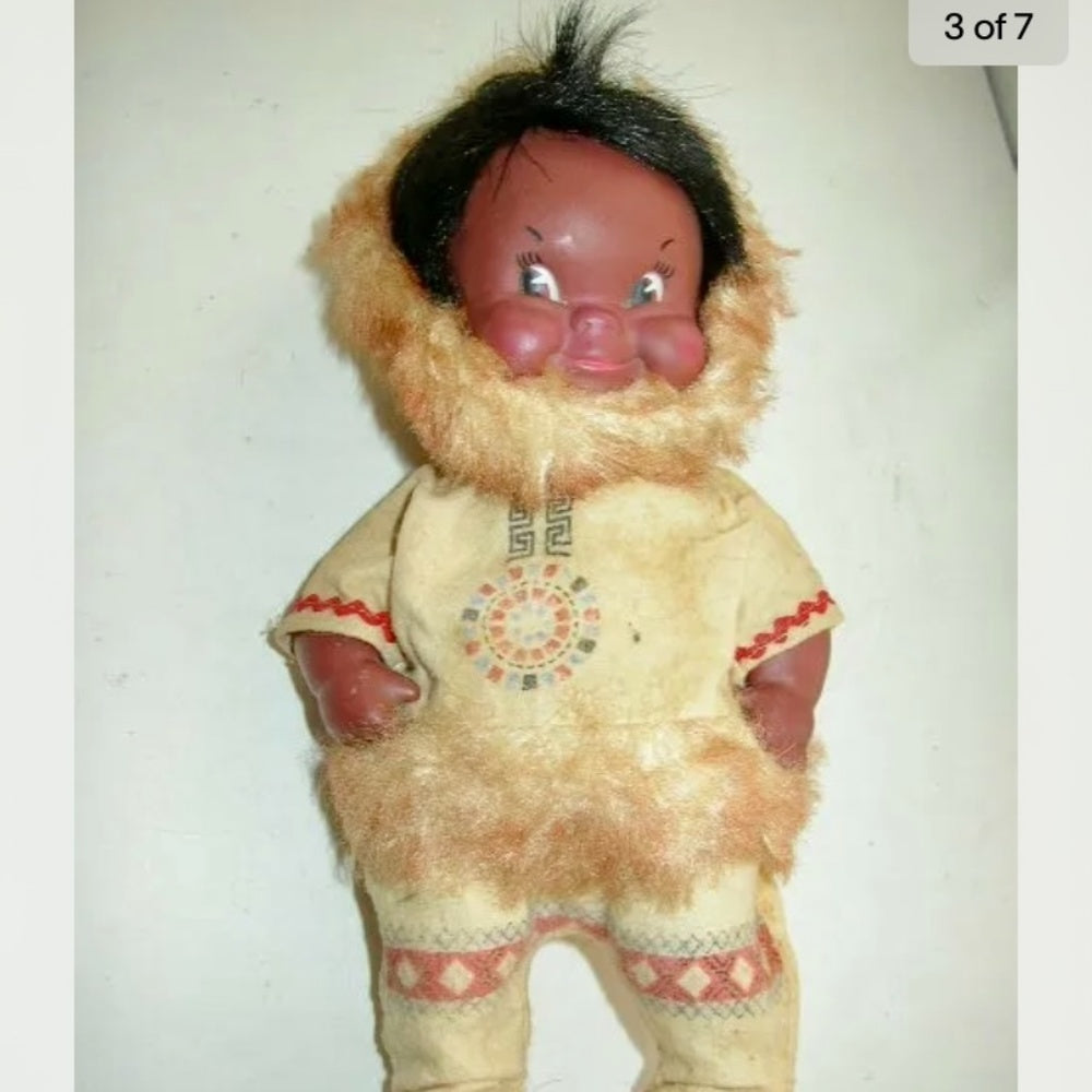 Vintage, 1960s Regal-Canada, Mother and Daughter Eskimo Dolls