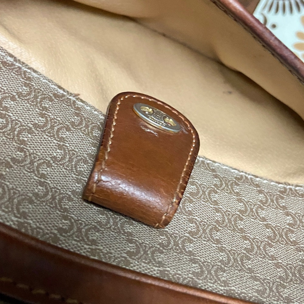Celine, Cream Macadam Crossbody Handbag