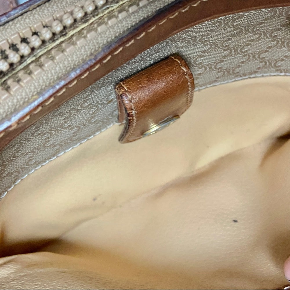 Celine, Cream Macadam Crossbody Handbag