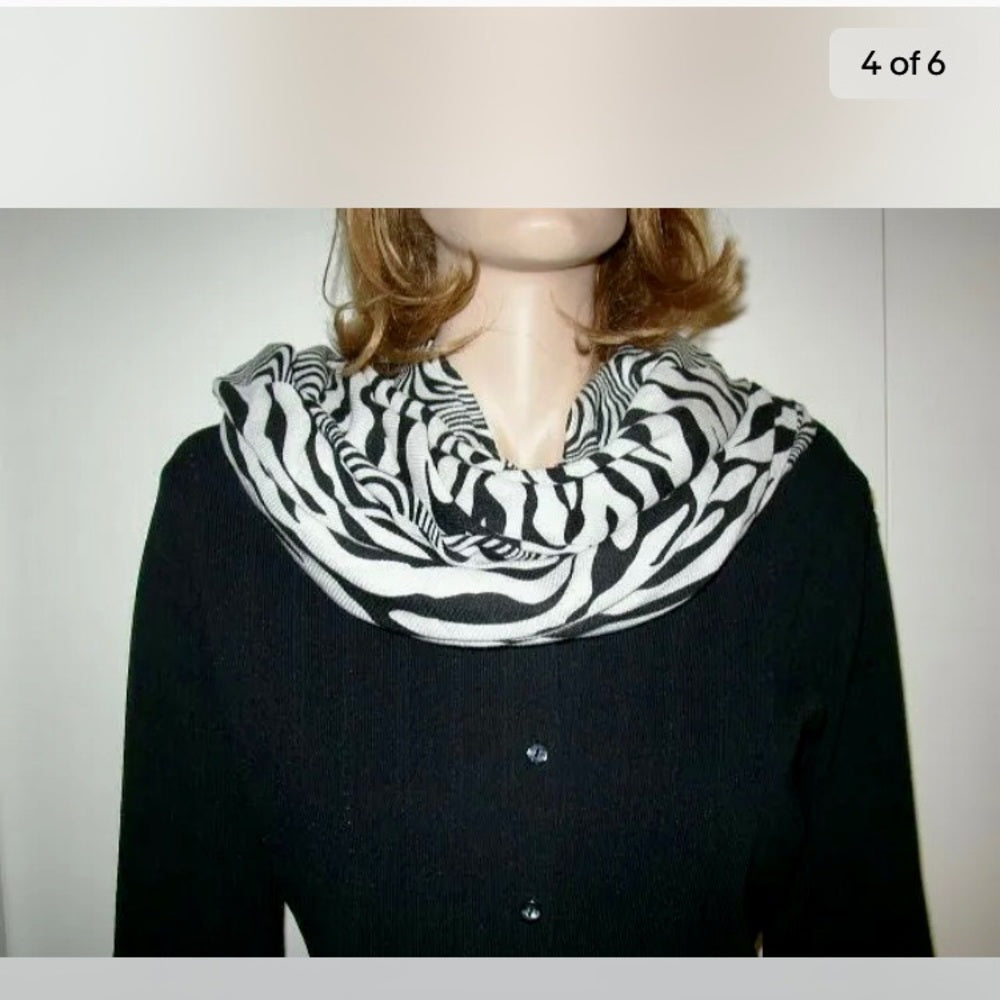 Fabulous, Soft, Black and White Animal Print Scarf, Wrap, Shawl, etc.
