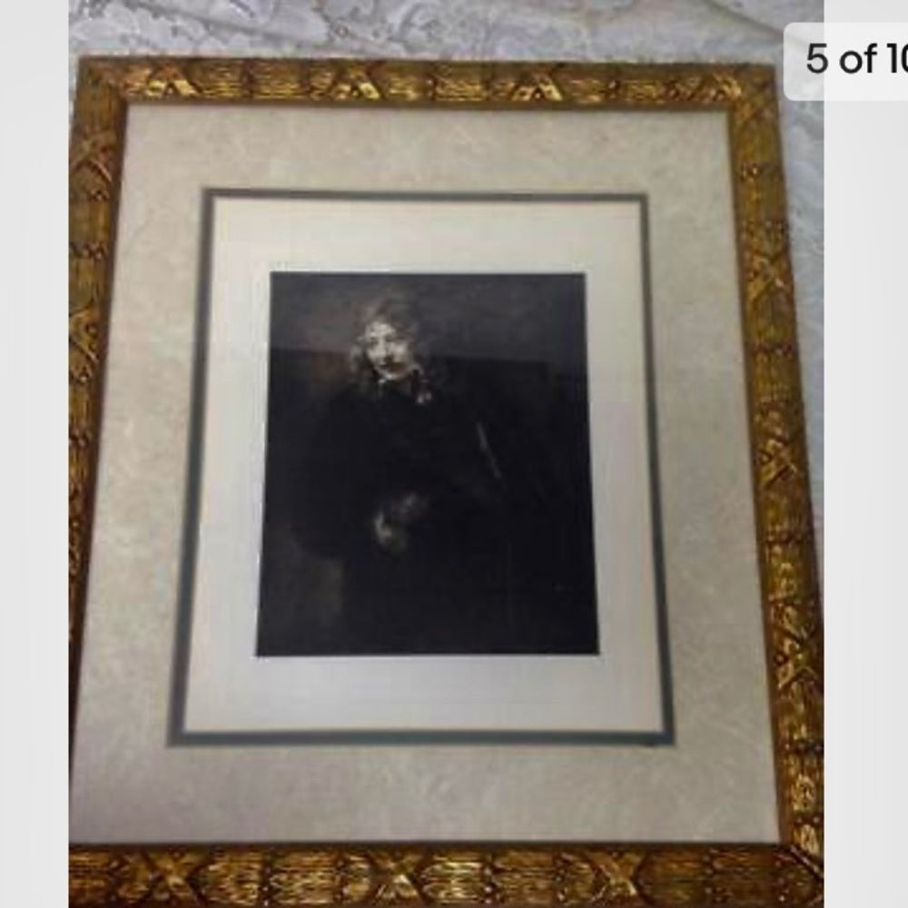 Antique (1906) Rare Etching of Nicholas Bruyningh, By Rembrand Van Rijn, 1652