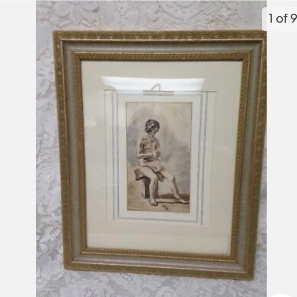 Antique (1906), Rembrandt Van Rijn, Rare etching of A Young Man-Titus This is