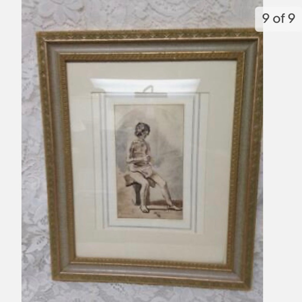 Antique (1906), Rembrandt Van Rijn, Rare etching of A Young Man-Titus This is