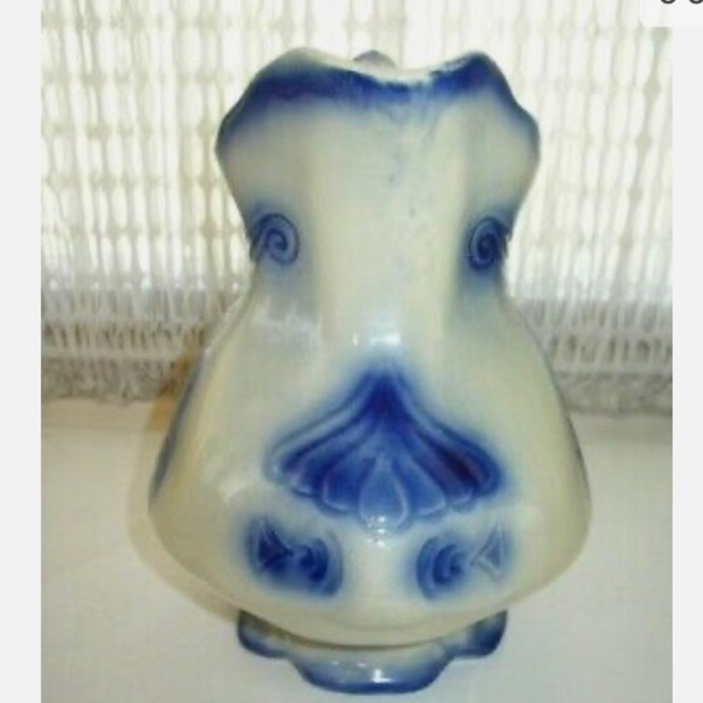 Vintage, Rare, Large, Flow Blue Style Pitcher and Bowl Set