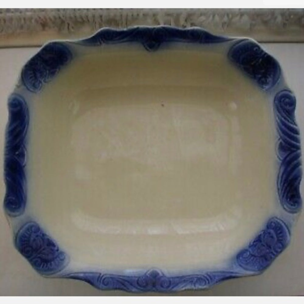 Vintage, Rare, Large, Flow Blue Style Pitcher and Bowl Set