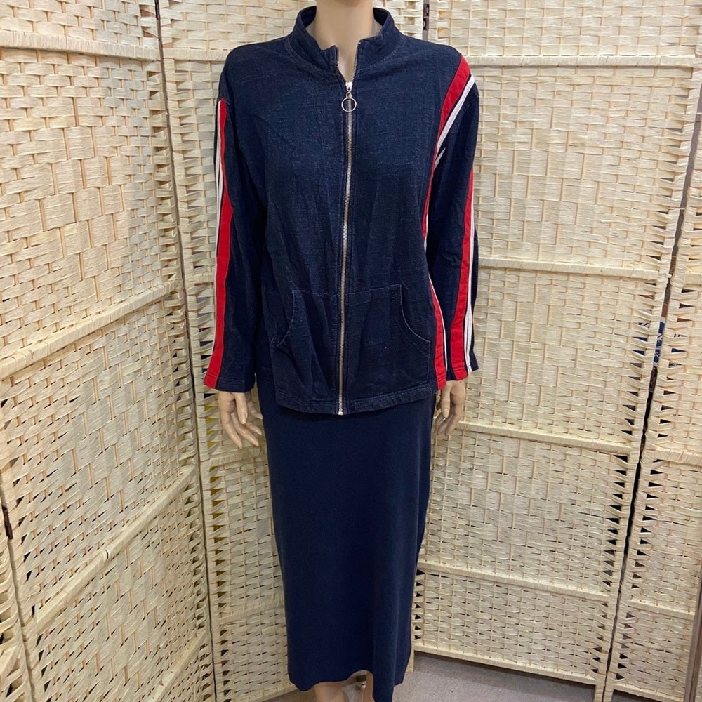 Ragsport Blue Zip Up Athletic Jacket Size M