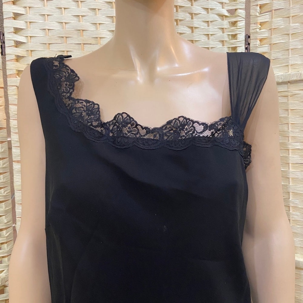 Dawn Joy Fashions Black Evening Dress with Off Shoulder. Size 14