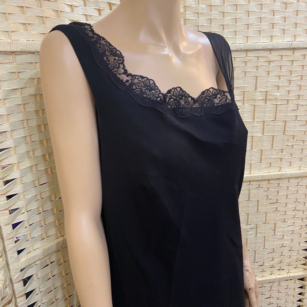 Dawn Joy Fashions Black Evening Dress with Off Shoulder. Size 14