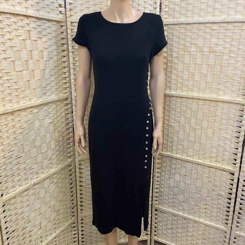 Ronnie Rosado J. Klein & Co., Black Dress with Side Buttons (SIze 12)