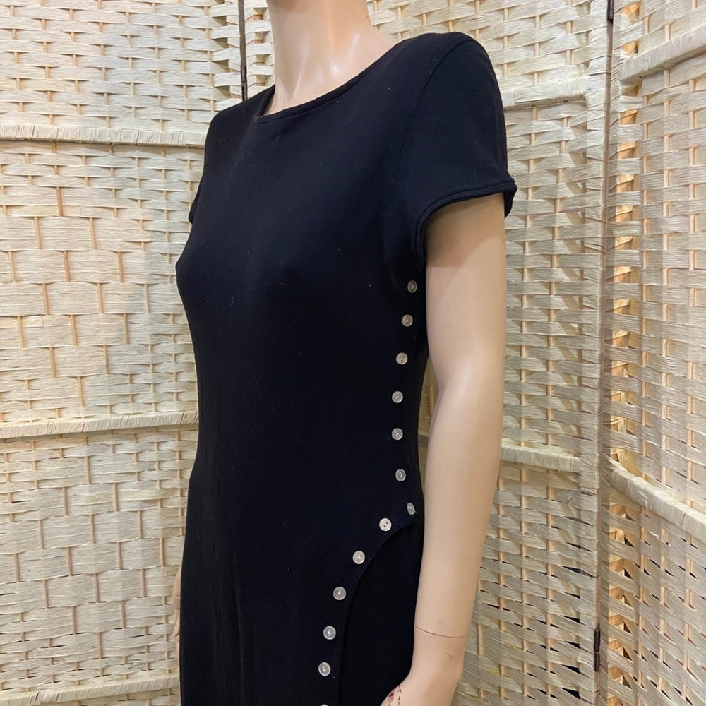 Ronnie Rosado J. Klein & Co., Black Dress with Side Buttons (SIze 12)