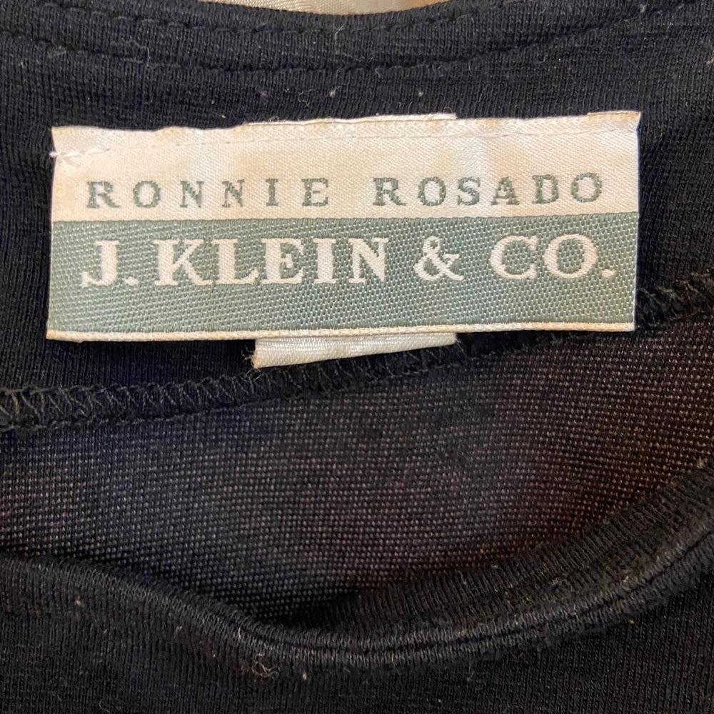 Ronnie Rosado J. Klein & Co., Black Dress with Side Buttons (SIze 12)