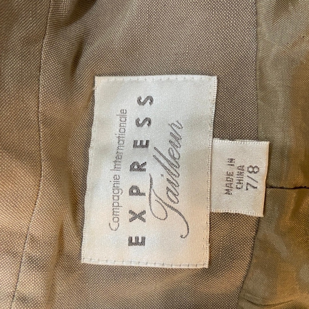 Express Tailleur Beige Blazer Size 7-8