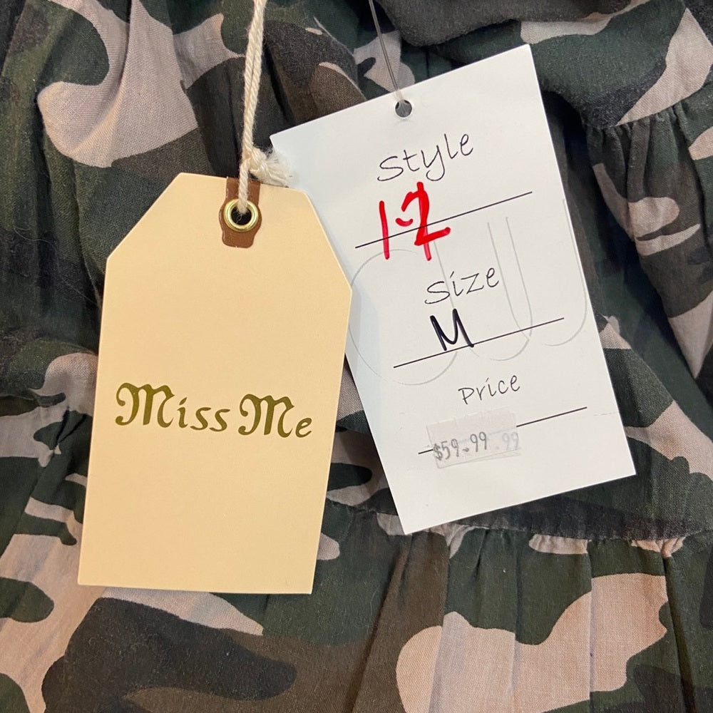 Miss Me, Army Combat Midi Skirt. (NWT) Size M