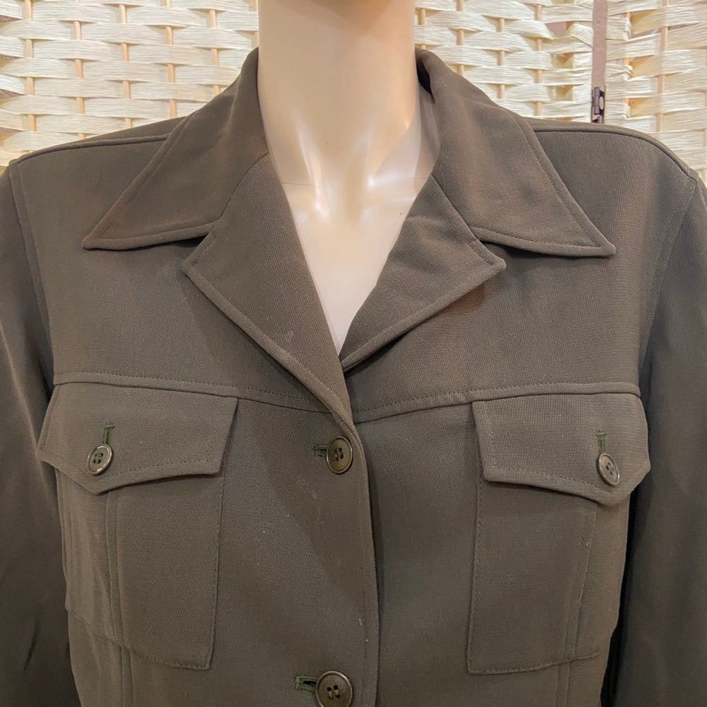 Anne Klein Battle Green Blazer- Jacket. size M-L