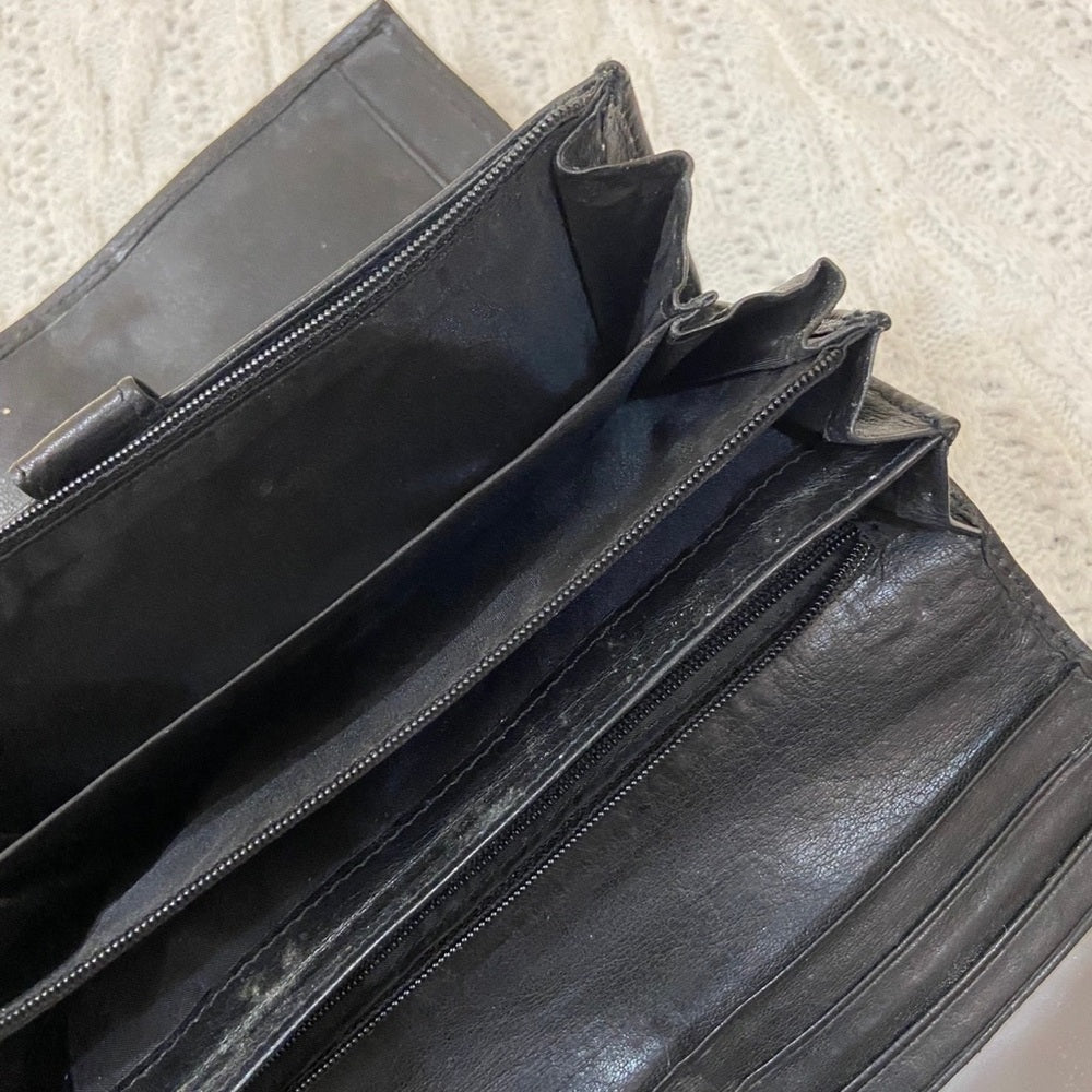 Vintage, Tiganello, Black Genuine Long Wallet