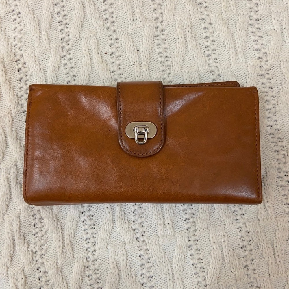 Vintage, Tan Genuine Leather Long Wallet