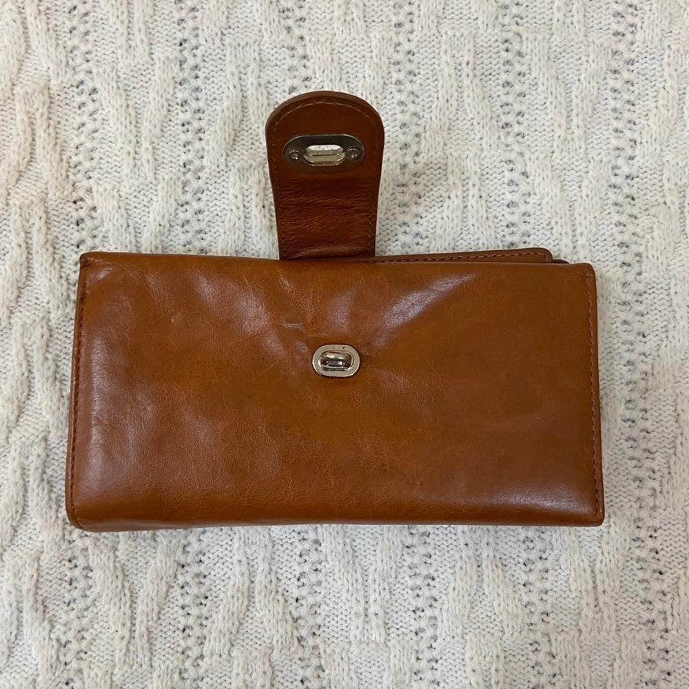 Vintage, Tan Genuine Leather Long Wallet