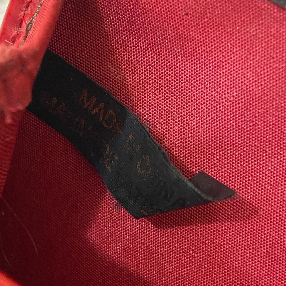 Vintage , Red, Faux Croc Long Wallet