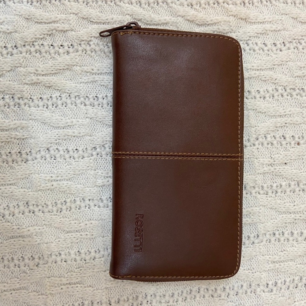Vintage, Rossetti Brown Genuine Leather, Zippy Long Wallet
