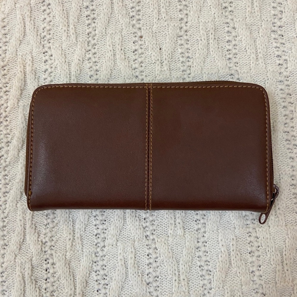 Vintage, Rossetti Brown Genuine Leather, Zippy Long Wallet