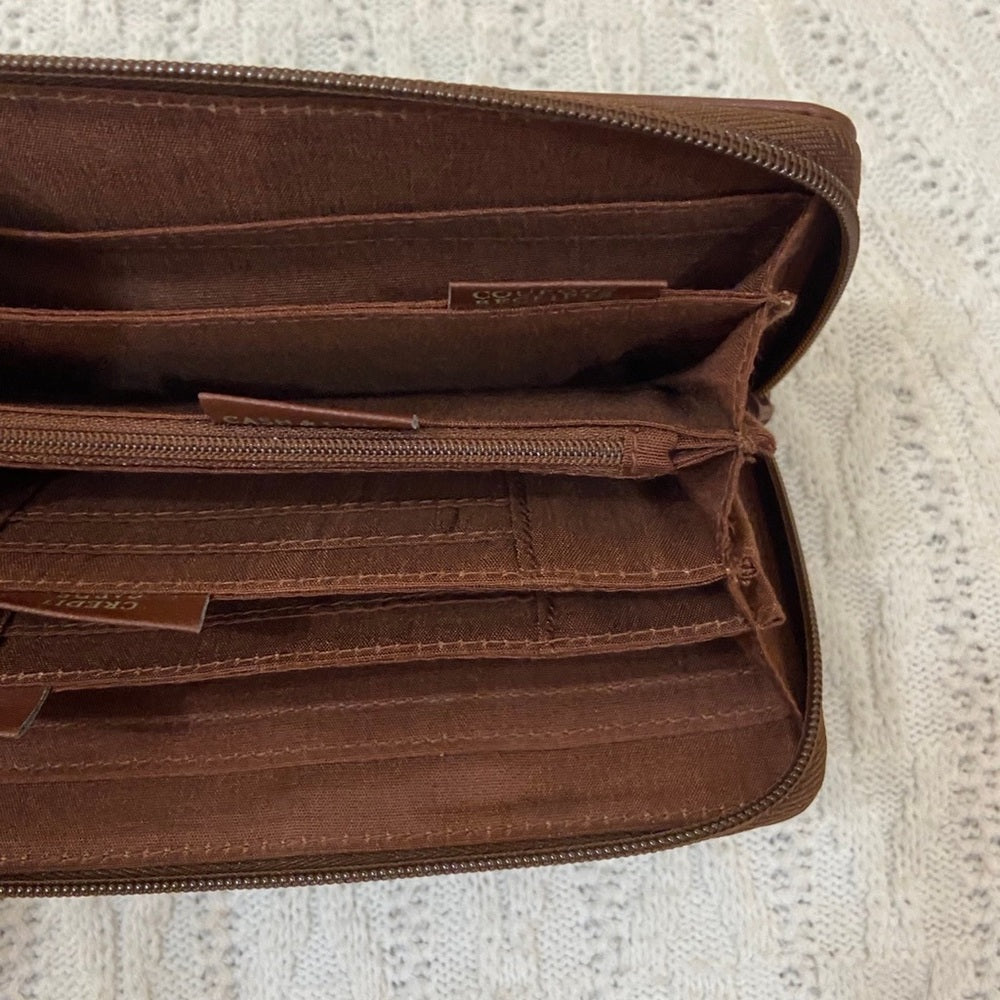 Vintage, Rossetti Brown Genuine Leather, Zippy Long Wallet