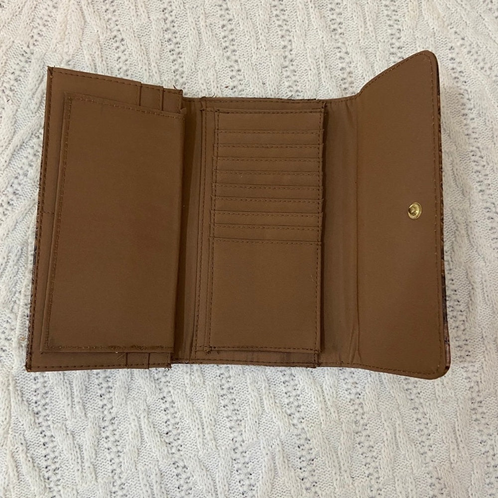 Vintage, Brown Faux Snakeskin Long Wallet
