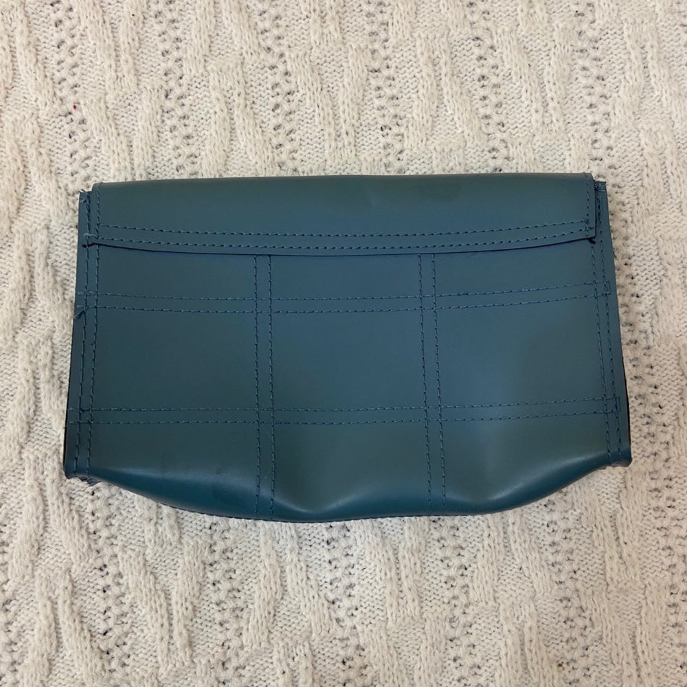 Estee Lauder Blue Faux Leather Cosmetic Purse