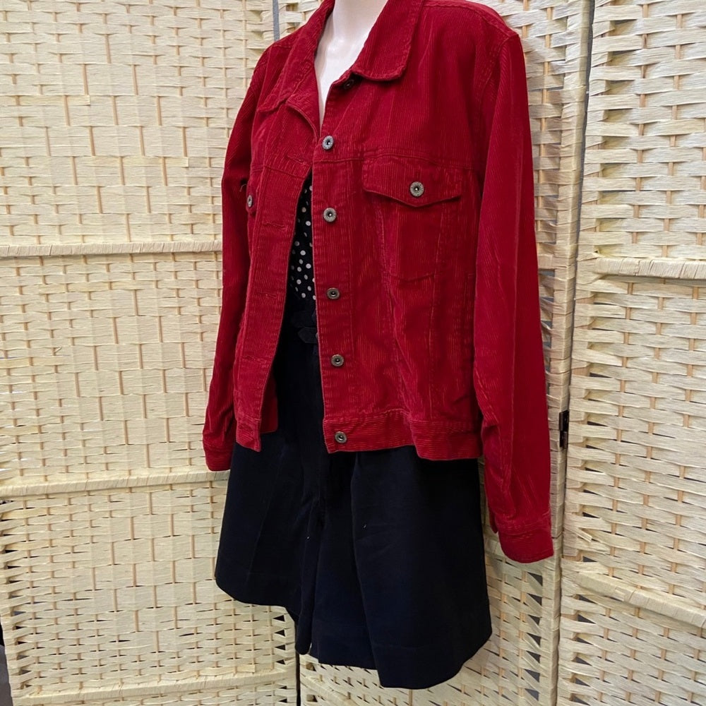 Northwest Blue Red Corduroy Jacket - Size M
