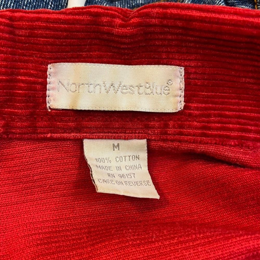 Northwest Blue Red Corduroy Jacket - Size M