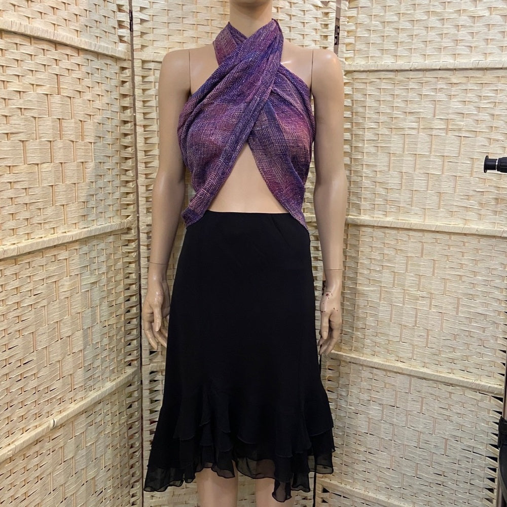 Narda's Purple, Shimmer, Knitted Shawl, Wrap, Scarf. etc
