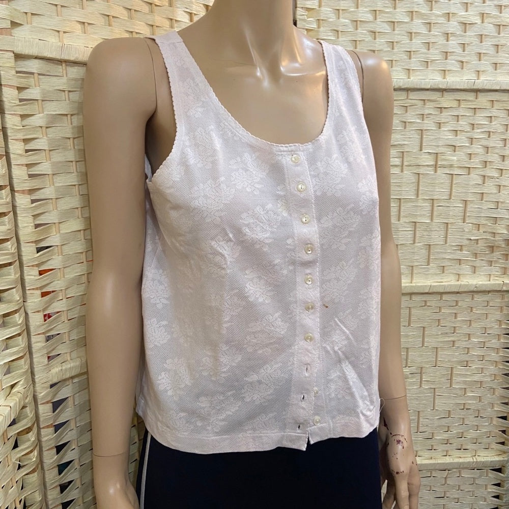 Gap White Floral-Lacy Design Camisole- Cardigan. Size M