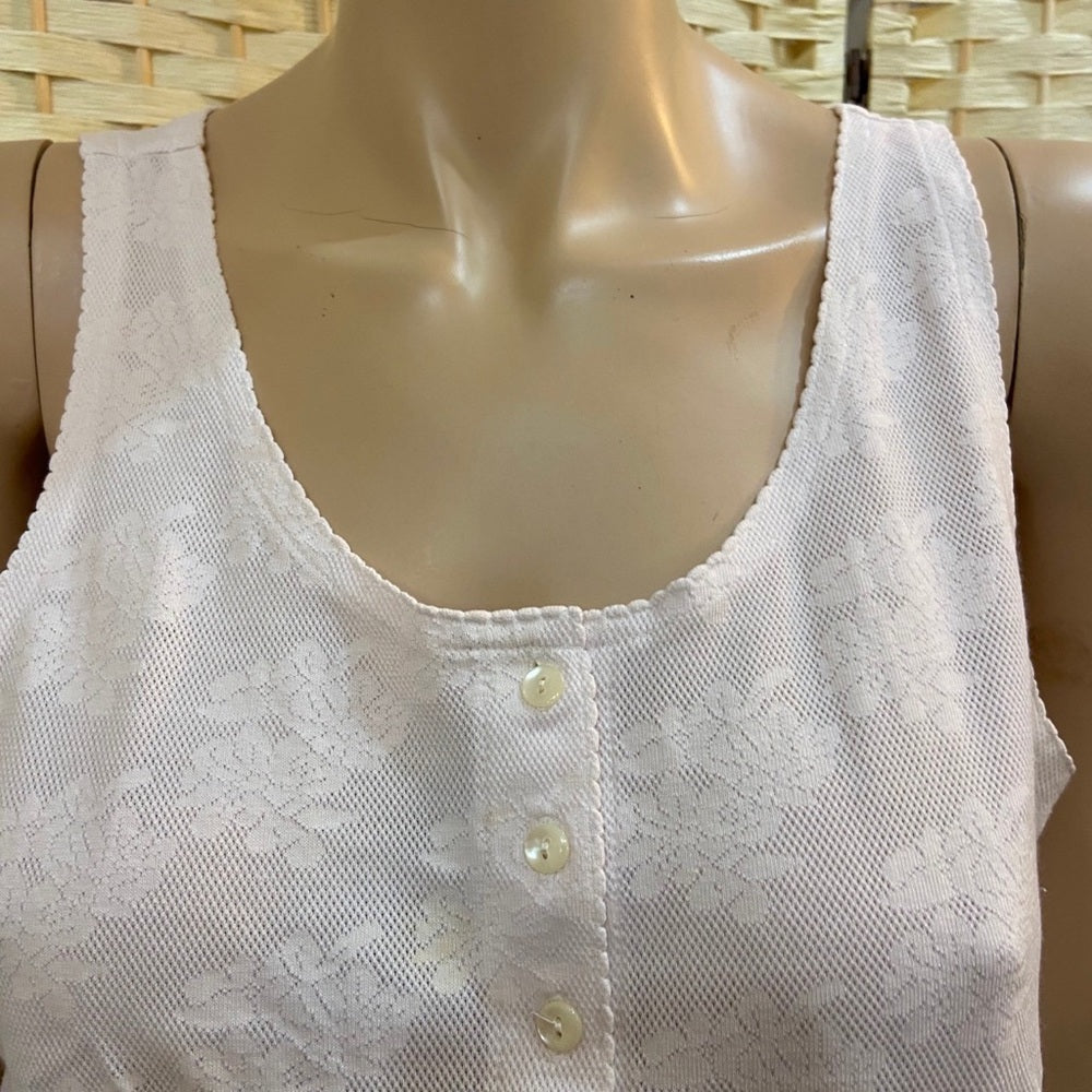 Gap White Floral-Lacy Design Camisole- Cardigan. Size M