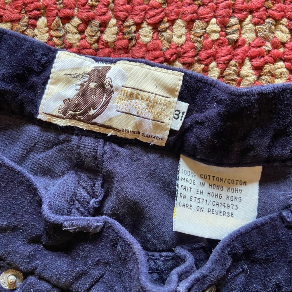 Vintage, Mecca, USA Blue Velvet Pants (Size 31)