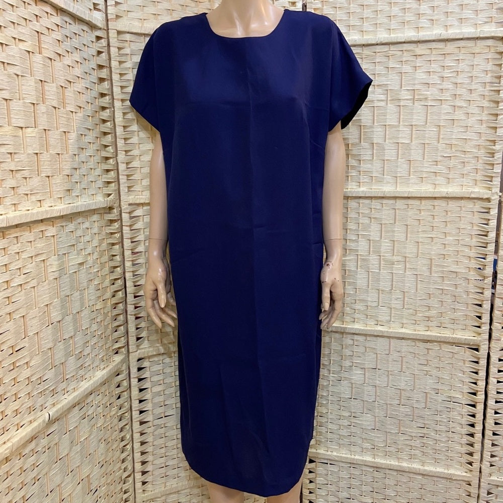 Vintage, Tracy Richards 3pc Blue Printed Cover Dress with Belt Size 14